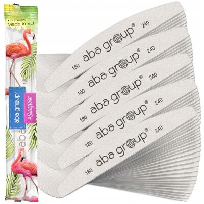 Aba Group Pilnik Półksiężyc Łódka Szary Zebra Slim, Gradacja 180/240 Bezpieczny Pakiet, 100 Szt. Aba Group Pilnik Półksiężyc Łódka Szary Zebra Slim, Gradacja 180/240 Bezpieczny Pakiet, 100 Szt.