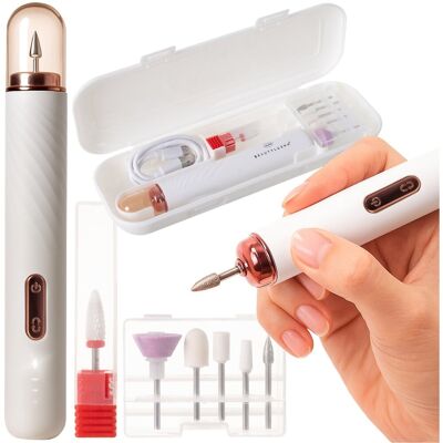 Frezarka do Paznokci Manicure Pedicure Bezprzewodowa + Frezy Zestaw w Etui Frezarka do Paznokci Manicure Pedicure Bezprzewodowa + Frezy Zestaw w Etui
