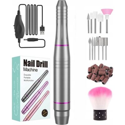 Frezarka do paznokci Nail Drill ENF-001 10 W SZARY Frezarka do paznokci Nail Drill ENF-001 10 W SZARY