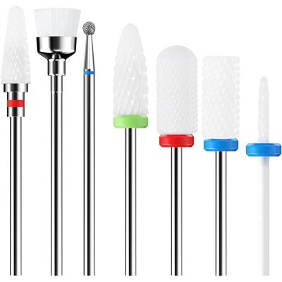 Frezy do Paznokci Ceramiczne Zestaw 7 Sztuk Narzędzia Manicure Pedicure Frezy do Paznokci Ceramiczne Zestaw 7 Sztuk Narzędzia Manicure Pedicure