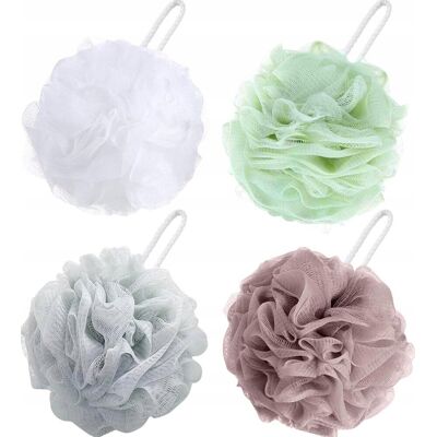 Gąbka Kąpielowa 60g 12cm 4szt Miękka Pufa Peeling Złuszczanie Wielokolorowa Gąbka Kąpielowa 60g 12cm 4szt Miękka Pufa Peeling Złuszczanie Wielokolorowa