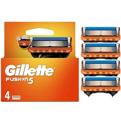 Gillette Fusion5 Fusion wymienne ostrza do maszynki do golenia 4 szt Gillette Fusion5 Fusion wymienne ostrza do maszynki do golenia 4 szt
