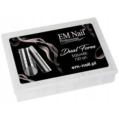 Górne formy EM Nail Dual Form Kwadrat 130szt Górne formy EM Nail Dual Form Kwadrat 130szt