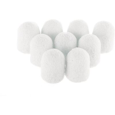 Kapturki do pedicure AlleMed Fabric Podo 7 mm 180 grit (100 szt. op.), biały Kapturki do pedicure AlleMed Fabric Podo 7 mm 180 grit (100 szt. op.), biały