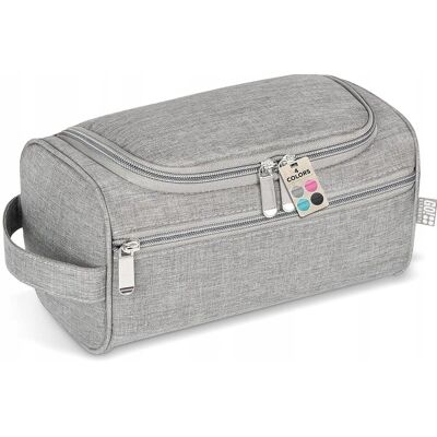 Kosmetyczka Wisząca Szara 23x12cm Organizer Podróżny Damski Męski Kosmetyczka Wisząca Szara 23x12cm Organizer Podróżny Damski Męski