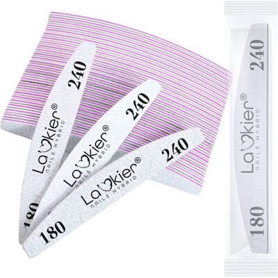 La'kier pilnik do paznokci łódka półksiężyc zebra bezpieczny pakiet gradacja 180/240 40 sztuk La'kier pilnik do paznokci łódka półksiężyc zebra bezpieczny pakiet gradacja 180/240 40 sztuk