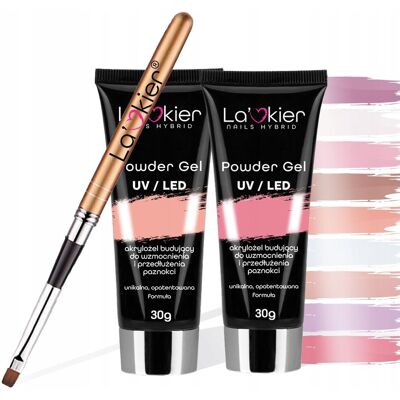 La'kier żel gel budujący do paznokci flexy 2x AKRYLOŻEL 30ml + PĘDZELEK La'kier żel gel budujący do paznokci flexy 2x AKRYLOŻEL 30ml + PĘDZELEK