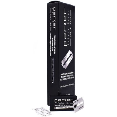 Parker Premium Platinum Żyletki Do Golenia 20x5szt Barber Size Parker Premium Platinum Żyletki Do Golenia 20x5szt Barber Size