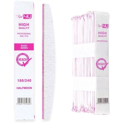 Pilniki Jednorazowe Nail4U 180/240 100 szt Pilniki Jednorazowe Nail4U 180/240 100 szt