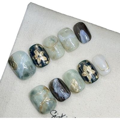 Press On Nails 10 szt Sztuczne paznokcie Tipsy wielokrotnego użytku, M Press On Nails 10 szt Sztuczne paznokcie Tipsy wielokrotnego użytku, M