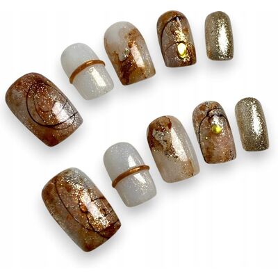 Press On Nails Sztuczne Paznokcie Koreański Styl Hand Made, S Press On Nails Sztuczne Paznokcie Koreański Styl Hand Made, S