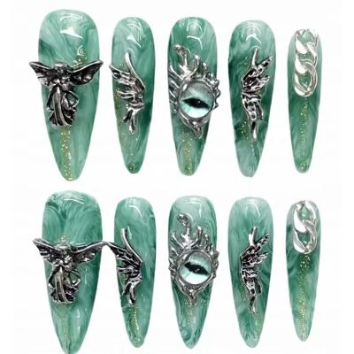 Press On Nails Sztuczne paznokcie Tipsy wielokrotnego użytku 3D, S Press On Nails Sztuczne paznokcie Tipsy wielokrotnego użytku 3D, S