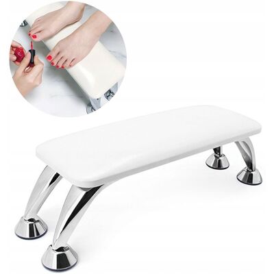 Skórzana Podkładka Podpórka Pod Dłonie Poduszka Do Manicure Biała Skórzana Podkładka Podpórka Pod Dłonie Poduszka Do Manicure Biała