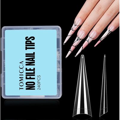 Inny producent Tomicca Bardzo Długie Tipsy Do Paznokci Żelowych, 240 Sztuk, Stiletto Xxxl Sztuczne Tipsy Akrylowe, Połowa Pokrycia, Francuskie Sztuczne Paznokcie D.. Inny producent Tomicca Bardzo Długie Tipsy Do Paznokci Żelowych, 240 Sztuk, Stiletto Xxxl Sztuczne Tipsy Akrylowe, Połowa Pokrycia, Francuskie Sztuczne Paznokcie D..