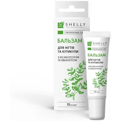 Wzmacniający balsam do paznokci z bisesabololem i eukaliptusem Shelly 15 ml Wzmacniający balsam do paznokci z bisesabololem i eukaliptusem Shelly 15 ml