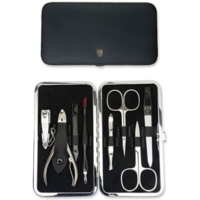 Zestaw do manicure L 7870 MC N przybornik cążki nożyczki pilnik pęseta dłutko etui Solingen Zestaw do manicure L 7870 MC N przybornik cążki nożyczki pilnik pęseta dłutko etui Solingen