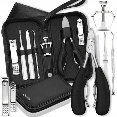 ZESTAW DO MANICURE PAZNOKCI PEDICURE DUŻY AKCESORIA CĄŻKI PRZYBORNIK W ETUI ZESTAW DO MANICURE PAZNOKCI PEDICURE DUŻY AKCESORIA CĄŻKI PRZYBORNIK W ETUI