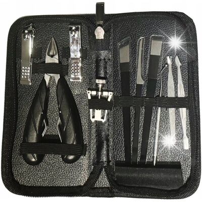 Zestaw do pedicure 31 el. w etui, cążki, obcinacze, pilnik Zestaw do pedicure 31 el. w etui, cążki, obcinacze, pilnik