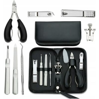 Zestaw do pielęgnacji paznokci manicure pedicure 8 elementów w etui duży Zestaw do pielęgnacji paznokci manicure pedicure 8 elementów w etui duży