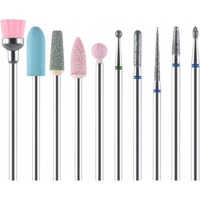 ZESTAW FREZÓW DO PAZNOKCI 10 SZT 3/32 DO FREZARKI NAIL ART ZESTAW FREZÓW DO PAZNOKCI 10 SZT 3/32 DO FREZARKI NAIL ART