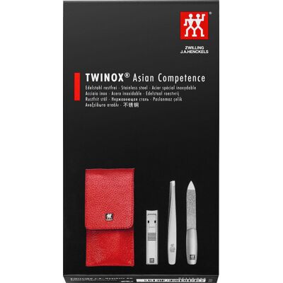 Zwilling, Twinox, zestaw do manicure, 3 elementy + skórzane etui Zwilling, Twinox, zestaw do manicure, 3 elementy + skórzane etui