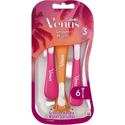 Gillette Venus Smooth Miami jednorazowa maszynka do golenia - Ostrza Gillette Venus Smooth Miami jednorazowa maszynka do golenia - Ostrza