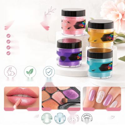 Barwnik Mika Pigment Perłowy 12 Kolorów 10g Zestaw Kosmetyczny Diy Barwnik Mika Pigment Perłowy 12 Kolorów 10g Zestaw Kosmetyczny Diy