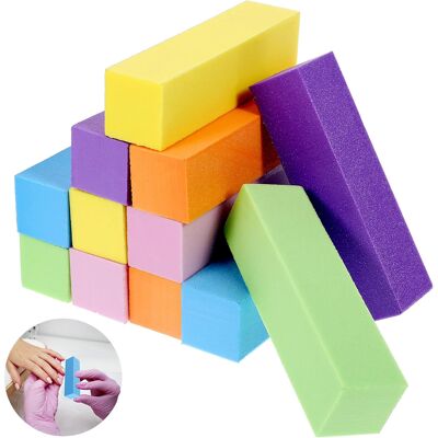 Bloki Szlifierskie Do Paznokci 12 Szt 9.5 X 2.5 X 2.5 Cm Kolorowe Bloki Szlifierskie Do Paznokci 12 Szt 9.5 X 2.5 X 2.5 Cm Kolorowe