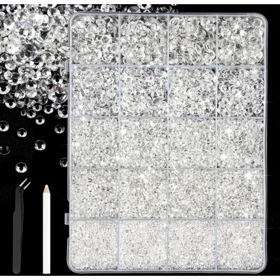 Cyrkonie Do Zdobienia Paznokci Przezroczyste 2-6mm 28000 Szt Pęseta Cyrkonie Do Zdobienia Paznokci Przezroczyste 2-6mm 28000 Szt Pęseta
