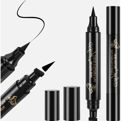 Eyeliner Plynny Dwustronny Stamp Wodoszczelny Trwaly Weganski Pigment Eyeliner Plynny Dwustronny Stamp Wodoszczelny Trwaly Weganski Pigment