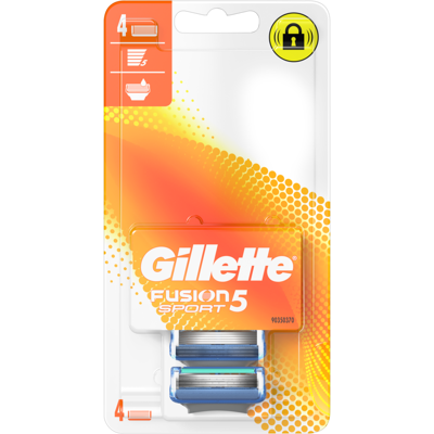 Gillette Fusion 5 Sport Wkłady Nożyki Do Maszynki Do Golenia 4 Szt Gillette Fusion 5 Sport Wkłady Nożyki Do Maszynki Do Golenia 4 Szt