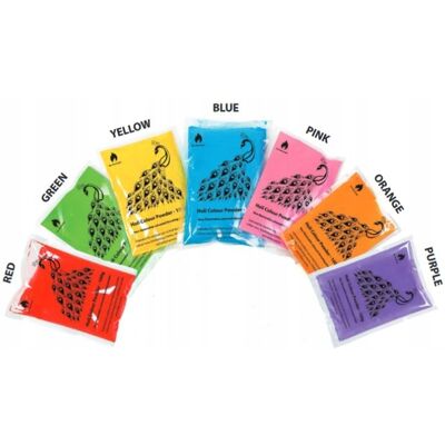 Kolorowy Proszek Festiwal Zestaw Holi Powder 14x10 Kolorowy Proszek Festiwal Zestaw Holi Powder 14x10