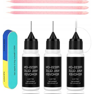 Inny producent Usuwania Zestaw Kleju Paznokci 3x10ml Pilnik Sztuczne Żelowe Płyn Inny producent Usuwania Zestaw Kleju Paznokci 3x10ml Pilnik Sztuczne Żelowe Płyn