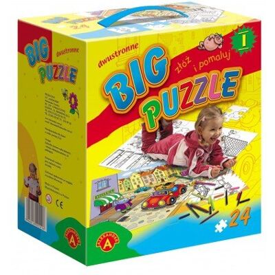 Alexander Alekxander, puzzle, Big do kolorowania, 24 el. Alexander Alekxander, puzzle, Big do kolorowania, 24 el.