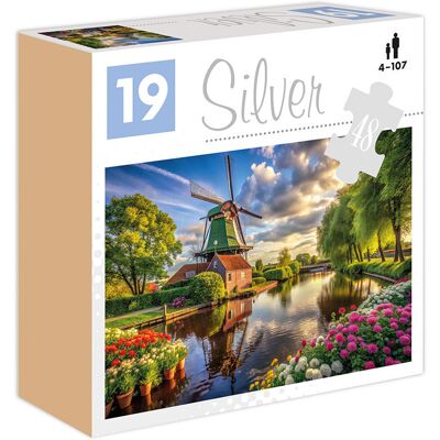 Alexander Gry, Silver Puzzle 48 El. Wiatrak Alexander Gry, Silver Puzzle 48 El. Wiatrak
