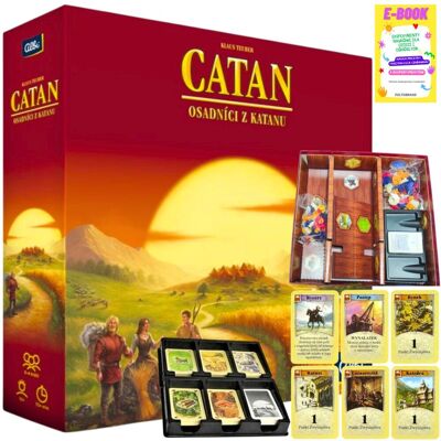 Catan - Gra Planszowa Rodzinna Ekonomiczna Galakta (Nowa Polska Edycja) + Ebook Catan - Gra Planszowa Rodzinna Ekonomiczna Galakta (Nowa Polska Edycja) + Ebook