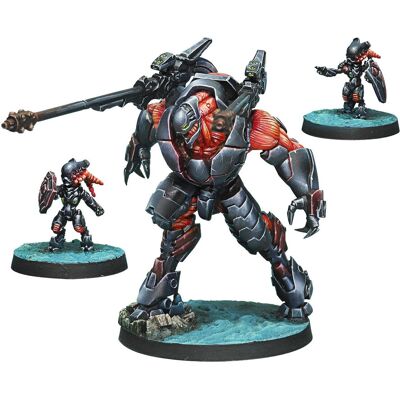 Corvus Belli Combined Army Overdron Batroids Tag Pack, Infinity Corvus Belli Combined Army Overdron Batroids Tag Pack, Infinity