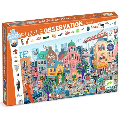 Puzzle Miasto 200 Elementów - Gra Obserwacyjna dla Dzieci Puzzle Miasto 200 Elementów - Gra Obserwacyjna dla Dzieci