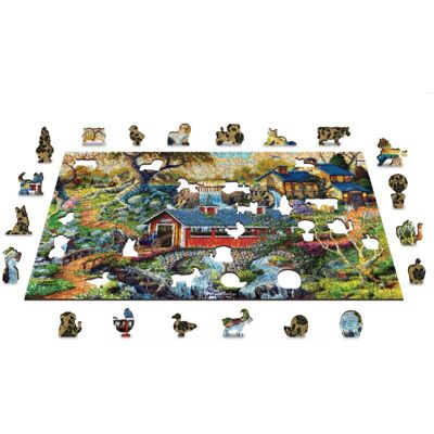 Wooden.City Drewniane Puzzle Z Figurkami - Mosty Wiejskie, 505 Elementów Wooden.City Drewniane Puzzle Z Figurkami - Mosty Wiejskie, 505 Elementów