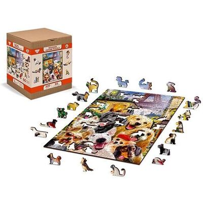 Wooden.City Drewniane Puzzle Z Figurkami – Psiaki W Paryżu Rozm. M, 200 Elementów Wooden.City Drewniane Puzzle Z Figurkami – Psiaki W Paryżu Rozm. M, 200 Elementów