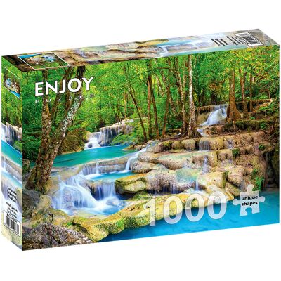 Enjoy Puzzle Turkusowy Wodospad - 1000 Elementów - Puzzle Type Enjoy Puzzle Turkusowy Wodospad - 1000 Elementów - Puzzle Type