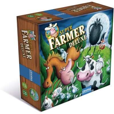 Granna Superfarmer Deluxe - Rodzinna Gra Planszowa Ekonomiczna, Wersja Deluxe Z Figurkami Zwierząt, Dla Dzieci I Dorosłych, 2-6 Graczy, Czas Gry: 30.. Granna Superfarmer Deluxe - Rodzinna Gra Planszowa Ekonomiczna, Wersja Deluxe Z Figurkami Zwierząt, Dla Dzieci I Dorosłych, 2-6 Graczy, Czas Gry: 30..
