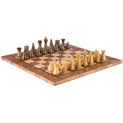 Greckie Ręcznie Wykonane Szachy Mahoniowe 40cm Z Intarsją I Figurami Sheesham, Gra Planszowa, Manopoulos Greckie Ręcznie Wykonane Szachy Mahoniowe 40cm Z Intarsją I Figurami Sheesham, Gra Planszowa, Manopoulos