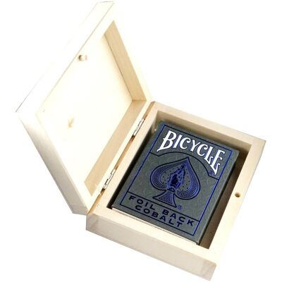 Karty do Gry BICYCLE METALLUXE BLUE 1 TALIA w Drewnianym Pudełku* Karty do Gry BICYCLE METALLUXE BLUE 1 TALIA w Drewnianym Pudełku*