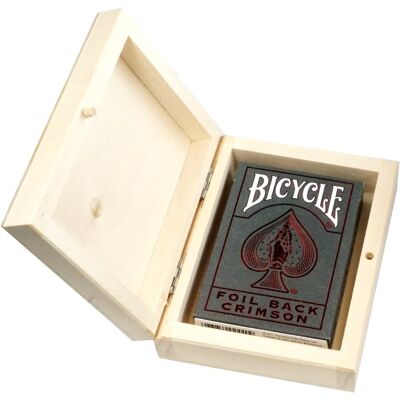 Karty do Gry BICYCLE METALLUXE RED 1 TALIA w Drewnianym Pudełku* Karty do Gry BICYCLE METALLUXE RED 1 TALIA w Drewnianym Pudełku*