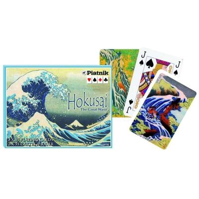 Karty Piatnik Hokusai Wielka Fala 2 Talie 55 Kart Karty Piatnik Hokusai Wielka Fala 2 Talie 55 Kart