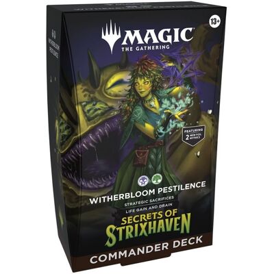 Wizards of the Coast Magic Secrets Of Strixhaven Commander Deck Witherbloom Pestilence Wizards of the Coast Magic Secrets Of Strixhaven Commander Deck Witherbloom Pestilence