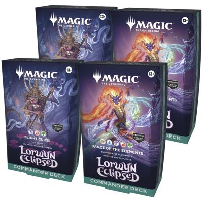 Wizards of the Coast Magic: The Gathering Lorwyn Eclipsed Commander Deck Display (4 Decks) - En Wizards of the Coast Magic: The Gathering Lorwyn Eclipsed Commander Deck Display (4 Decks) - En