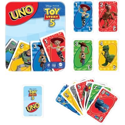 Mattel Games Uno Disney Pixar Toy Story 5 Puszka Gra Karciana, Karty Inspirowane Filmem, Rodzinna I Towarzyska Gra Dla Dzieci 7+ I Fanów, Jlx06 Mattel Games Uno Disney Pixar Toy Story 5 Puszka Gra Karciana, Karty Inspirowane Filmem, Rodzinna I Towarzyska Gra Dla Dzieci 7+ I Fanów, Jlx06