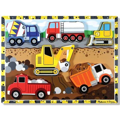 Puzzle budowlane z drewna Melissa & Doug - 6 sztuk Puzzle budowlane z drewna Melissa & Doug - 6 sztuk